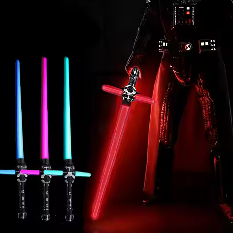 Lightsaber 2 In 1 RGB Adjustable Light Saber Toys Children Double Switch Sword Toys For Boys Luminou