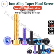 EZ Tc4 Titanium Alloy Cone Head Torx Screw Round Head Chamfer Screw Taper Head Screw Positive Titani