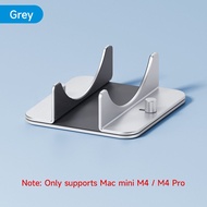 Hagibis Vertical Stand for Mac Mini M4/M4 Pro Aluminum Alloy Laptop Desktop Stand Anti-Slip Adjustab