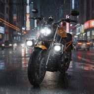[rangevoyage2] MOFOX V7 V8 Motorcycle Mini Spotlights Dual Color Waterproof High Low Beam for Night 