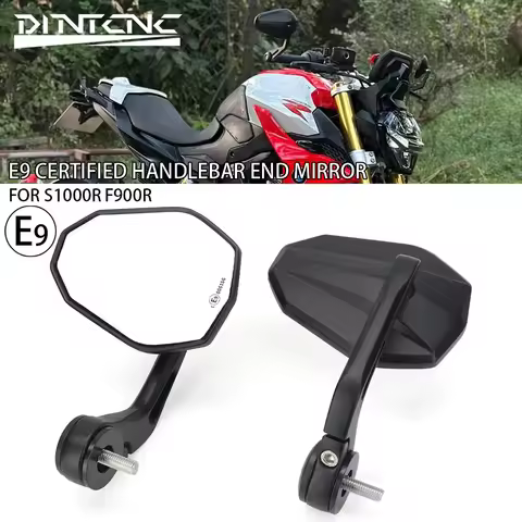 E9 Handlebar Rearview Mirror For BMW S1000R F900R R1250R R1200R RS/RT 2021-2025 C400X/GT S1000XR M10