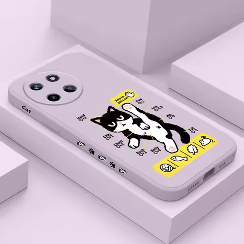 Cute Pet Cat Phone Case For OPPO Realme 14 13 12 11 10 9 9i 8 8i 7 Pro Plus C35 C21Y C25Y C25 4G 5G 