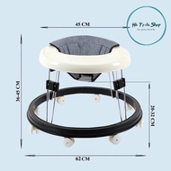 Tomosky Premium Round Baby Walker 4 Months and Up M702, Cute Rabbit Shape, SMSIEUNHAN109