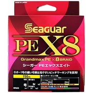 Seaguar PE Line, Seaguar PE X8 Fishing PE Line, 150m, #2, 35lb (15.9kg), Multi-color