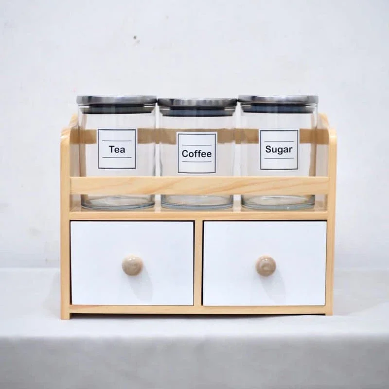 RAK BUMBU DAPUR KOMBINASI LACI RAK SERBAGUNA RAK GULA TEH KOPI