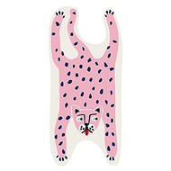 60X120cm Animal Shape Rug - Kawaii Pink Leopard Rug - Non-Slip Animal Shape Rug for Bedside or Floor