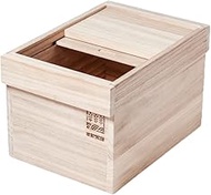 IPPINKA Wooden Rice Storage Container for 7kg/15lbs, Made in Japan, Made of Kiri (Japanese Paulownia