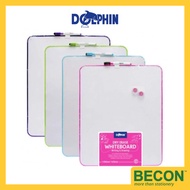 Dolphin Magnetic White Board Set With Eraser And Magnets DOL-80016[Assorted colors]
