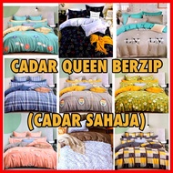 QUEEN Sarung Tilam Berzip Murah / Bedcase Bedsheet Zipped Cover Ready Stock