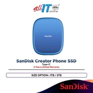SanDisk Creator Phone SSD Type-C (1TB / 2TB)