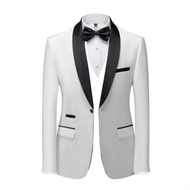 【A Happy】 Men Skinny Terno Masculino Formal Slim Fit Tuxedo Prom Suit / Male Groom Wedding Blazers H