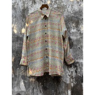Straight patterned chiffon shirt frs T50104