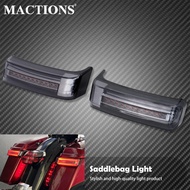 MACTIONS Saddlebag ไฟเบรกหลังสัญญาณเลี้ยวหลอดไฟ LED กระเป๋าสำหรับ Harley Tou Road King Street Glide CVO Limited 1997-2022
