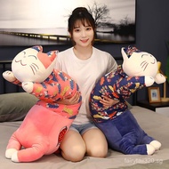 Internet Celebrity Lucky Cat Doll Plush Toy Doll Children's Toy Cat Pillow Girls Cute Ragdoll Gift/J