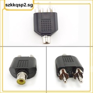2 RCA Y Splitter connector AV Audio Video Plug Converter cable Male Female Plug 2 in 1 Adapter  SGK2