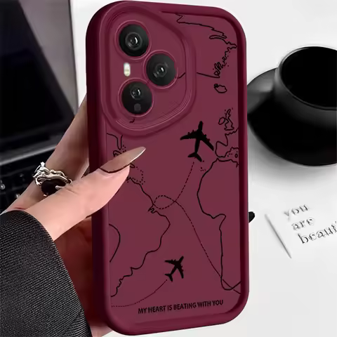Air Route Pattern Soft TPU Phone Case For Honor 400 Pro 200 Pro X8c X9c Smart X6a X6b X6c Magic7 Lit