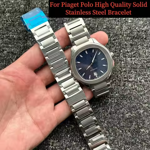 Fit For Piaget POLO 21mm High Quaity 316L Stainless Steel Solid Bracelet With Curved End Design Stee