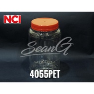 [Ready Stock] (4055 PET) NCI Round CNY Red Plastic Container  /Balang Merah Biskut Kuih Raya 新年饼干瓶罐