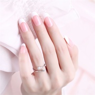 {DD Nail}24pcs False Nails French Nude Light Pink Short Square Press On Nail Full Cover Fake Nails Art For Women Press On Manicure Tips  310