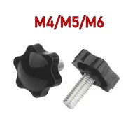 [FWM] Galvanized Torx Handle Screw 6 Star Hand Screw Rubber Head Bolt 25mm Head M4/M5/M6