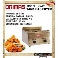ORIMAS Gas Fryer ORIMAS Commercial Use Tank Gas Fryer 2 TANK 5.5liter Multi Purpose Deep Fryer HY-72