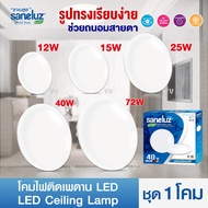 Saneluz โคมซาลาเปา โคมไฟติดเพดาน 12W 15W 25W 40W 72W LED ทรงกลม โคมสำเร็จรูปพร้อมหลอด แสงขาว แสงคูลไ