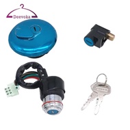 [deevoka] Motorcycle Ignition Switch Lock Fuel Gas Cap Cover Key for for for Suzuki GN125