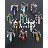 Dragon Jade Natural Stone Pendant Necklace Dragon