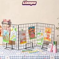 LIANPPH Storage Rack, Metal Grid Frame Display Rack, Creative Grid with Base Jewelry Booth Rack For 