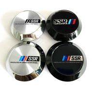 4pc 70MM SSR center caps  Car Wheel Centre Sport Rim Cap Fit for SSR Wheel Silver black
