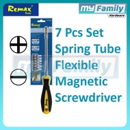 REMAX 68-SD638 7 Pcs Set Spring Tube Flexible Screwdriver Philips PH0 PH1 PH2 Slot 3mm 4mm 6mm
