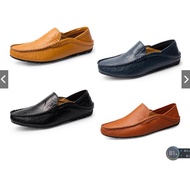 Kasut Lelaki Murah Genuine Leather Men Loafers Fashion Lofer Shoe Lazy shoes Size 38-47