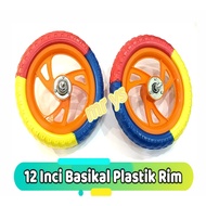 12 Inci Basikal Budak Plastik Rim/ Tayar Mati Basikal Budak (Depan/Belakang) Sebiji