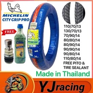 MICHELIN CITY GRIP PRO T/L FREE TIRE SEALANT &amp; PITO 70/90/14 80/80/14 80/90/14  90/90/14 90/80/14 110/80/14 110/70/13 130/70/13