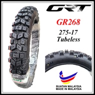 GRT TYRE GR321 GR268 250X17 275X17 TUBELESS BUNGA KASAR KEBUN CUTTING GR 321 268 2.50 2.75 17 TAYAR 