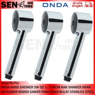 ONDA HAND SHOWER SW 02 1/ 2 INCH HAN SHAWER BATHROOM WATER FAUCET SAWER ROUND STAINLESS STEEL SPRAY 