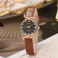 Jam Tangan Wanita Kasual Strap Kulit Kecil Elegan Terbaru Fashion Wanita Korea