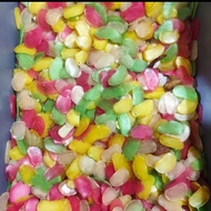 1 kilo krupuk bawang mentah /krupuk bawang warna warni/krupuk seblak mentah