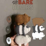 GANTUNGAN [CROCHEARA] crochet keychain we bare bears | We bare bears keychain | We bare bears knitte