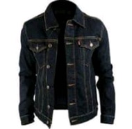 Jaket Jeans Pria M~Xxxl | Jacket Denim Cowok Biru Tua Dongker
