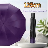 Jumbo Umbrella 125cm - 3 Person Large Sun & Rain Umbrella, UPF50+ Black Coating, Multiple Colors (Si
