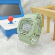 AIKE digital watch square face model pastel color womens watch timer alarm light water resistant