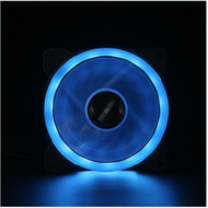 機箱風扇12CM 極光日食 15燈單光圈 12025電腦機箱風扇（冰藍）