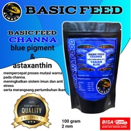 channa food blue 100gr | makanan ikan channa blue pulchra | makanan ikan | pelet ikan channa maru