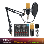 【ZL】100% Lucky BM-800 ,V8  Mikrofon Kondenser Original 100% Lucky BM-800 dengan Kit Kad Bunyi V8 dan