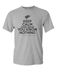 Short Sleeve for Men Clothing Summer KEEP CALM JOHN SNOW YOU KNOW Funny Mens T Shirt Humour Fun GiftT-Shirt XS-4XL-5XL-6XL