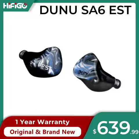 DUNU SA6 EST / SA6EST 6BA+2EST Hybrid Drivers In-Ear Earphone with Hulk Pro Mini Stock Cable Q-Lock 