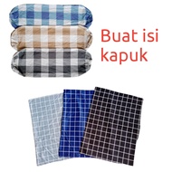 (Buat isi Kapuk / Dakron) Urung bantal dan guling buat isi kapuk motif kotak aestetik / urung bantal