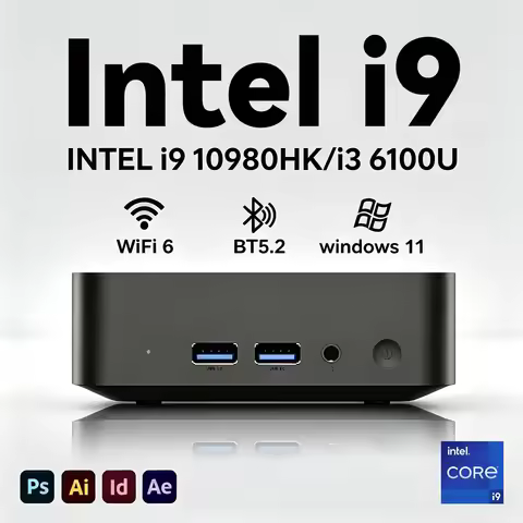 Mini PC Intel i9 10980HK 2026 Mini PC Intel i9 10980HK i3 6100U Small Pocket Computer Windows 11 16G