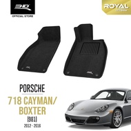 3D ROYAL Car Mat Porsche 718 Cayman/Boxter (981) (2012 - 2016)